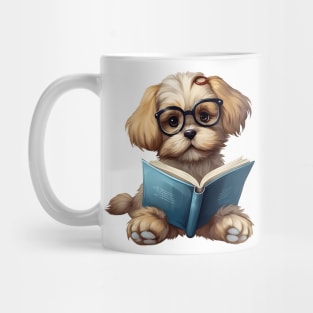 Dog with Book Mug